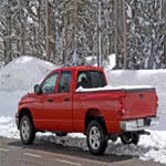 Truck stuck in snow