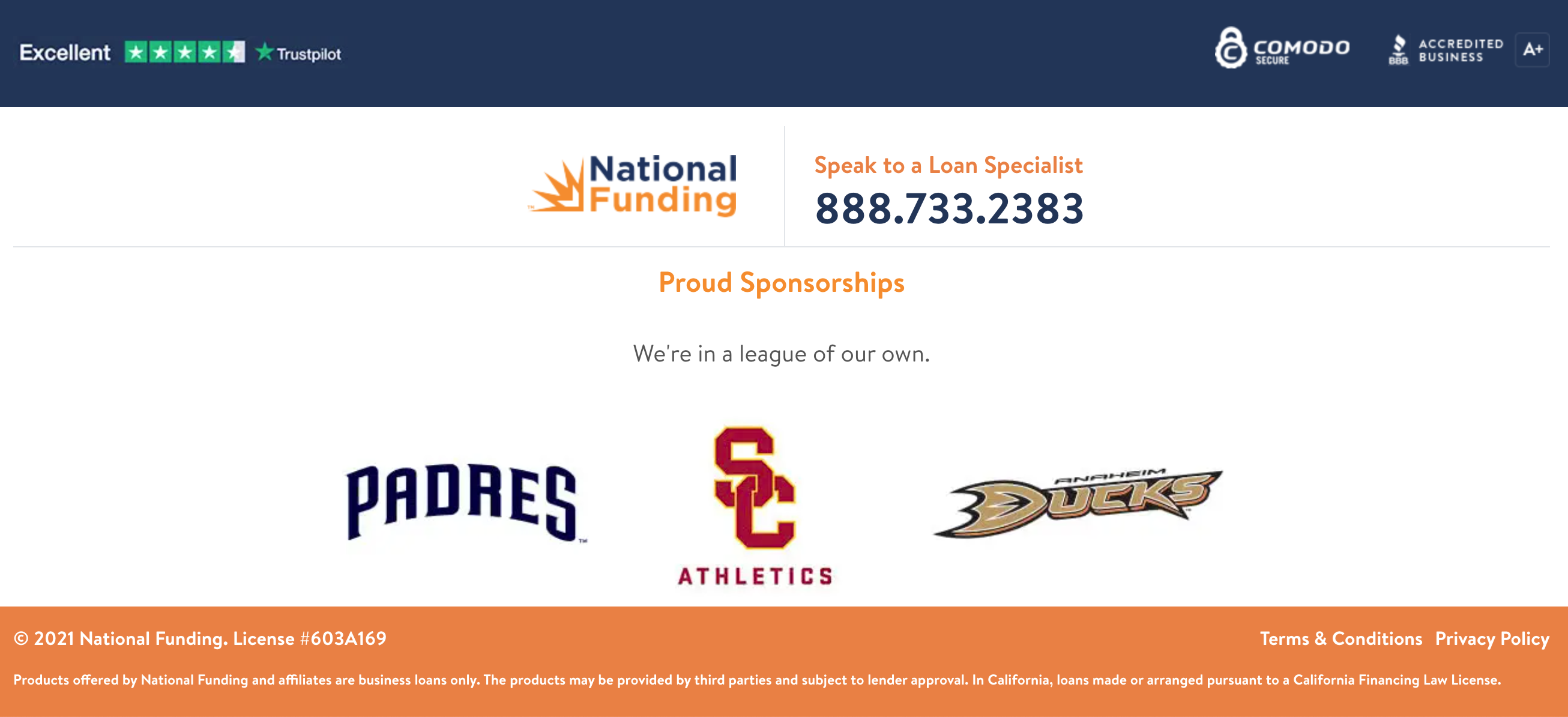 FooterLandingStandard Screenshot